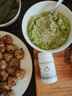 Grön ärthummus - vegan