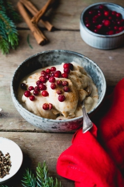 Vegansk glass med julsmak